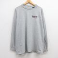 XL★古着 長袖 ビンテージ Tシャツ メンズ 90年代 90s ミズーリ 大きいサイズ モックネック ハイネック USA製 グレー 霜降り 25jul22 中古