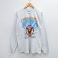 L★古着 長袖 ビンテージ Tシャツ メンズ 00年代 00s トーマスジェファーソン コットン クルーネック USA製 薄グレー 霜降り 25jul28 中古