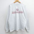 XL★古着 フルーツオブザルーム 長袖 ビンテージ Tシャツ メンズ 00年代 00s オールバニ ロー スクール カレッジ クルーネック 薄グレー 霜降り 25jul29 中古