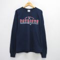 XL★古着 長袖 ビンテージ Tシャツ メンズ 00年代 00s NFL ニューイングランドペイトリオッツ 大きいサイズ コットン クルーネック 紺 ネイビー アメフト スーパーボウル 25jul30 中古