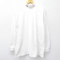 XL★古着 ナイキ NIKE 長袖 ビンテージ Tシャツ メンズ 00年代 00s ワンポイントロゴ マイアミハリケーンズ コットン モックネック ハイネック カナダ製 白 ホワイト 25aug04 中古