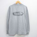 XL★古着 長袖 ビンテージ Tシャツ メンズ 00年代 00s Acerbos 大きいサイズ クルーネック グレー 霜降り 25aug06 中古