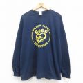 長袖Tシャツ ネイビー XL | 古着