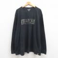XL★古着 DULUTH TRADING 長袖 Tシャツ メンズ ビッグロゴ コットン クルーネック 黒 ブラック 25aug09 中古