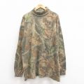 90s 長袖Tシャツ 木葉 ブラウン XL | 古着