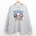 XL★古着 長袖 ビンテージ Tシャツ メンズ 00年代 00s ミズーリタイガース アーカンソーレイザーバックス 大きいサイズ クルーネック グレー 霜降り 25aug21 中古