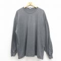 ラッセル 00s 長袖Tシャツ ワンポイントロゴ グレー XL | 古着