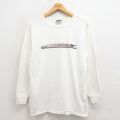 M★古着 リーボック REEBOK 長袖 ビンテージ Tシャツ メンズ 00年代 00s ビッグロゴ クルーネック 白 ホワイト 25aug21 中古