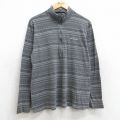 【50%OFF】L★古着 コロンビア COLUMBIA 長袖 ハーフジップ Tシャツ メンズ ワンポイントロゴ 濃グレー他 25aug22 中古