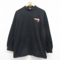 L★古着 長袖 ビンテージ Tシャツ メンズ 00年代 00s matrix コットン モックネック ハイネック 黒 ブラック 25aug22 中古