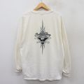 XL★古着 ヘインズ Hanes 長袖 ビンテージ Tシャツ メンズ 90年代 90s ソルティドッグ コットン クルーネック 白 ホワイト 25aug27 中古