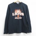 S★古着 長袖 ビンテージ Tシャツ メンズ 00年代 00s ウェルズビルライオンズ サッカー BUCHHOLZ 18 クルーネック 黒 ブラック 25aug28 中古