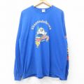 00s 長袖Tシャツ shenedehowa鳥 ブルー XL | 古着
