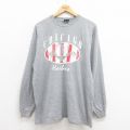 L★古着 長袖 ビンテージ Tシャツ メンズ 90年代 90s シカゴ コットン クルーネック USA製 グレー 霜降り 25aug29 中古
