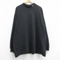 【50%OFF】XL★古着 ナイキ NIKE 長袖 ビンテージ Tシャツ メンズ 90年代 90s ワンポイントロゴ 大きいサイズ ロング丈 コットン モックネック ハイネック USA製 黒 ブラック 【spe】 25aug29 中古