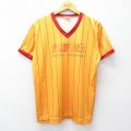 L★古着 半袖 ビンテージ サッカー Tシャツ メンズ 80年代 80s 1 スクール Vネック USA製 黄他 イエロー ストライプ 25aug30 中古