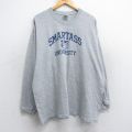 XL★古着 ジャージーズ 長袖 ビンテージ Tシャツ メンズ 00年代 00s SMARTASS 大学 大きいサイズ クルーネック グレー 霜降り 25aug30 中古