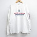 XL★古着 チャンピオン champion 長袖 ビンテージ Tシャツ メンズ 00年代 00s コネチカットハスキーズ バスケットボール 大きいサイズ コットン クルーネック 白 ホワイト 25aug30 中古