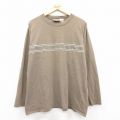 XL★古着 ビューグルボーイ 長袖 ビンテージ Tシャツ メンズ 90年代 90s 大きいサイズ コットン クルーネック USA製 ベージュ カーキ 25sep03 中古