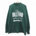 フルーツオブザルーム 90s 長袖Tシャツ HOLLYWOOD グリーン XL | 古着