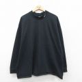 XL★古着 ナイキ NIKE 長袖 ビンテージ Tシャツ メンズ 00年代 00s ワンポイントロゴ 大きいサイズ コットン モックネック ハイネック 黒 ブラック 25sep25 中古