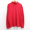 XL★古着 マジェスティック 長袖 ビンテージ Tシャツ メンズ 90年代 90s NHL ニュージャージーデビルズ タートルネック ハイネック USA製 赤 レッド アイスホッケー 25sep26 中古