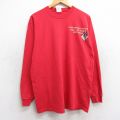 【20%OFF】L★古着 長袖 ビンテージ Tシャツ メンズ 00年代 00s MLB シンシナティレッズ コットン クルーネック 赤 レッド メジャーリーグ ベースボール 野球 25sep26 中古