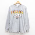 M★古着 長袖 ビンテージ Tシャツ メンズ 00年代 00s タイガー クルーネック グレー 霜降り 25sep26 中古