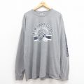 XL★古着 長袖 Tシャツ メンズ ニューハンプシャー 大きいサイズ コットン クルーネック グレー 25sep29 中古