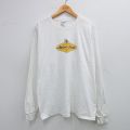 L★古着 長袖 Tシャツ メンズ Saint Rose 大きいサイズ コットン クルーネック 白 ホワイト 25oct03 中古