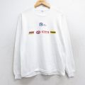 S★古着 スクリーンスターズ 長袖 ビンテージ Tシャツ メンズ 80年代 80s 企業広告 クルーネック 白 ホワイト 【spe】 25oct04 中古