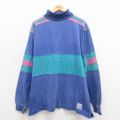 XL★古着 GANT 長袖 ビンテージ Tシャツ メンズ 90年代 90s 大きいサイズ コットン タートルネック ハイネック 紺他 ネイビー 25oct23 中古