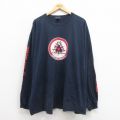 XL★古着 ラッキーブランド Lucky Brand 長袖 ビンテージ Tシャツ メンズ 90年代 90s クローバー 大きいサイズ コットン USA製 黒 ブラック 25oct23 中古