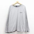 XL★古着 ノーティカ 長袖 Tシャツ メンズ ワンポイントロゴ 大きいサイズ コットン ラグラン クルーネック グレー 霜降り 25nov18