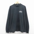 XL★古着 長袖 ビンテージ Tシャツ メンズ 00年代 00s RIGGER 大きいサイズ コットン モックネック ハイネック 黒【spe】 25dec17
