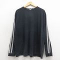 XL★古着 ギャップ GAP 長袖 Tシャツ メンズ 00年代年代 00s 無地 コットン クルーネック 黒 26jan22