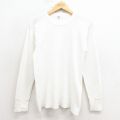 M★古着 ヘインズ 長袖 ビンテージ サーマル Tシャツ メンズ 90年代 90s 無地 USA製 白 26jan22