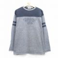 XL★古着 エアロポステール 長袖 ビンテージ Tシャツ メンズ 90年代 90s ビッグロゴ 大きいサイズ コットン クルーネック グレー 霜降り他 26jan27