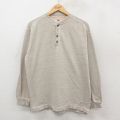 XL★古着 リーバイス Levis 長袖 ビンテージ Tシャツ メンズ 00年代 00s 無地 ヘンリーネック ベージュ 26feb06