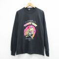 M★古着 スクリーンスターズ 長袖 ビンテージ Tシャツ メンズ 90年代 90s ターキー クルーネック USA製 黒 26feb20