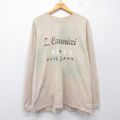 L★古着 長袖 ビンテージ Tシャツ メンズ 00年代 00s ブルージーンズ 大きいサイズ コットン クルーネック ベージュ他 タイダイ 26feb24