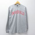 L★古着 チャンピオン champion 長袖 ビンテージ Tシャツ メンズ 00年代 00s UW RIVER FALLS クルーネック グレー 霜降り【spe】 26mar02