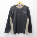 XL★古着 コロンビア 長袖 ビンテージ Tシャツ メンズ 00年代 00s ワンポイントロゴ コットン クルーネック 濃グレー他 26mar02