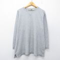 XL★古着 セントジョンズベイ 長袖 ビンテージ Tシャツ メンズ 00年代 00s 無地 大きいサイズ クルーネック USA製 グレー 霜降り 26mar10