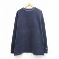 XL★古着 ティンバーランド 長袖 ビンテージ Tシャツ メンズ 00年代 00s 無地 大きいサイズ コットン クルーネック 紺他 26mar12