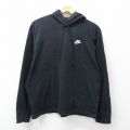 XL★古着 ナイキ NIKE 長袖 Tシャツ パーカー メンズ ワンポイントロゴ コットン 黒 26mar13