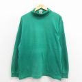 L★古着 ギャップ GAP 長袖 ビンテージ Tシャツ メンズ 90年代 90s 無地 コットン タートルネック ハイネック 緑 26mar21