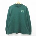 XL★古着 長袖 ビンテージ Tシャツ メンズ 90年代 90s 車 クルーネック コットン USA製 緑 26mar31