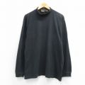 XL★古着 セントジョンズベイ 長袖 ビンテージ Tシャツ メンズ 00年代 00s 無地 大きいサイズ タートルネック ハイネック 黒 26apr01