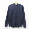 M★古着 ノースフェイス 長袖 Tシャツ メンズ 無地 紺 26apr01